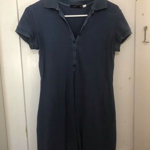Navy blue polo dress, size M